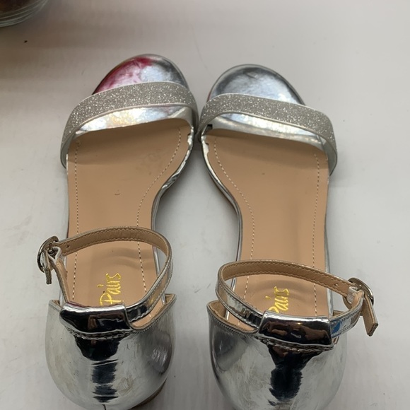 Dream Paris Ortene Sulver Heels with Clear Heel Sz 8.5. MCH0826C - Picture 7 of 11